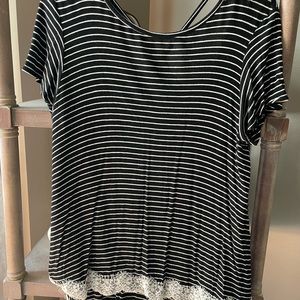 Black and white tee from Target